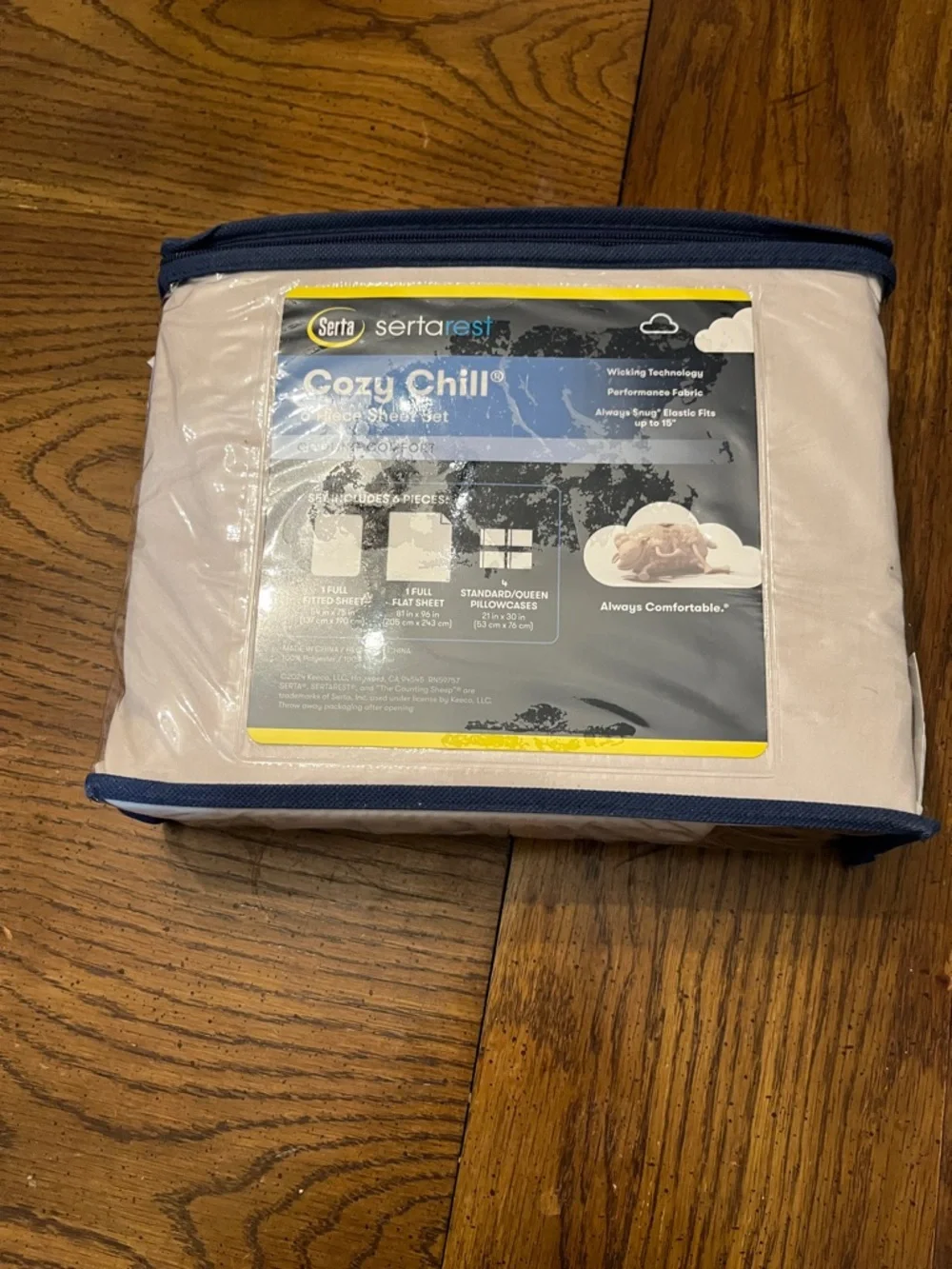 Serta Cozy Chill 6-Piece Sheet Set - Full,‎ new